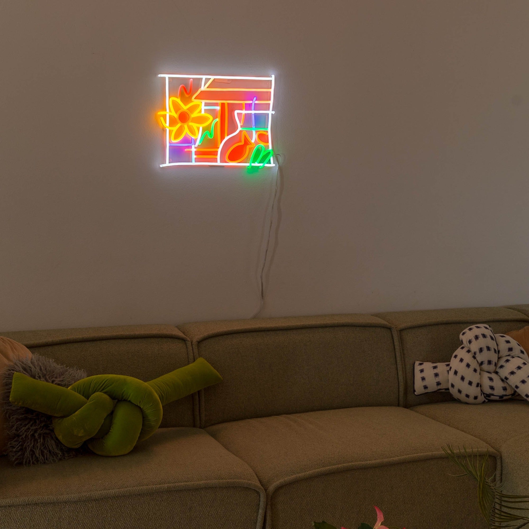 Composition by Tom Wesselmann, neon LED sign